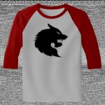 Raglan 3/4 Roundneck Shirt (Gray Body) Thumbnail