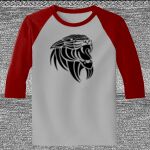 Raglan 3/4 Roundneck Shirt (Gray Body) Thumbnail