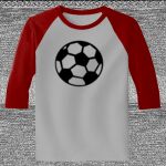 Raglan 3/4 Roundneck Shirt (Gray Body) Thumbnail