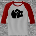 Raglan 3/4 Roundneck Shirt (Gray Body) Thumbnail