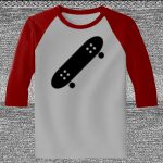 Raglan 3/4 Roundneck Shirt (Gray Body) Thumbnail