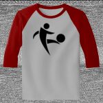 Raglan 3/4 Roundneck Shirt (Gray Body) Thumbnail