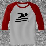 Raglan 3/4 Roundneck Shirt (Gray Body) Thumbnail
