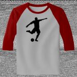 Raglan 3/4 Roundneck Shirt (Gray Body) Thumbnail