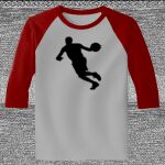 Raglan 3/4 Roundneck Shirt (Gray Body) Thumbnail