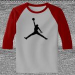 Raglan 3/4 Roundneck Shirt (Gray Body) Thumbnail