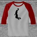 Raglan 3/4 Roundneck Shirt (Gray Body) Thumbnail