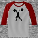 Raglan 3/4 Roundneck Shirt (Gray Body) Thumbnail