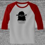 Raglan 3/4 Roundneck Shirt (Gray Body) Thumbnail