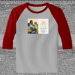 Raglan 3/4 Roundneck Shirt (Gray Body) Thumbnail