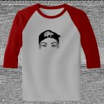 Raglan 3/4 Roundneck Shirt (Gray Body) Thumbnail