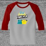 Raglan 3/4 Roundneck Shirt (Gray Body) Thumbnail