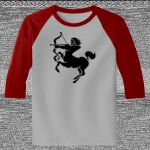 Raglan 3/4 Roundneck Shirt (Gray Body) Thumbnail