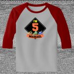 Raglan 3/4 Roundneck Shirt (Gray Body) Thumbnail