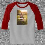 Raglan 3/4 Roundneck Shirt (Gray Body) Thumbnail