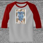 Raglan 3/4 Roundneck Shirt (Gray Body) Thumbnail