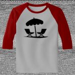 Raglan 3/4 Roundneck Shirt (Gray Body) Thumbnail