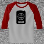 Raglan 3/4 Roundneck Shirt (Gray Body) Thumbnail