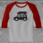 Raglan 3/4 Roundneck Shirt (Gray Body) Thumbnail