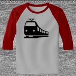 Raglan 3/4 Roundneck Shirt (Gray Body) Thumbnail