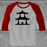 Raglan 3/4 Roundneck Shirt (Gray Body) Thumbnail