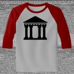 Raglan 3/4 Roundneck Shirt (Gray Body) Thumbnail