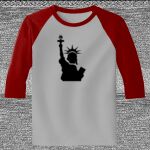 Raglan 3/4 Roundneck Shirt (Gray Body) Thumbnail