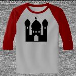 Raglan 3/4 Roundneck Shirt (Gray Body) Thumbnail