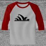 Raglan 3/4 Roundneck Shirt (Gray Body) Thumbnail