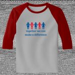 Raglan 3/4 Roundneck Shirt (Gray Body) Thumbnail