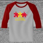 Raglan 3/4 Roundneck Shirt (Gray Body) Thumbnail