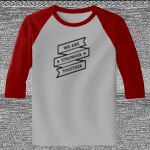 Raglan 3/4 Roundneck Shirt (Gray Body) Thumbnail