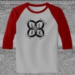 Raglan 3/4 Roundneck Shirt (Gray Body) Thumbnail