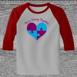 Raglan 3/4 Roundneck Shirt (Gray Body) Thumbnail