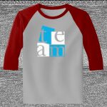 Raglan 3/4 Roundneck Shirt (Gray Body) Thumbnail