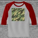 Raglan 3/4 Roundneck Shirt (Gray Body) Thumbnail