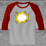 Raglan 3/4 Roundneck Shirt (Gray Body) Thumbnail