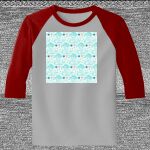 Raglan 3/4 Roundneck Shirt (Gray Body) Thumbnail