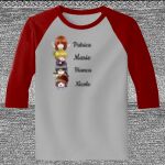 Raglan 3/4 Roundneck Shirt (Gray Body) Thumbnail