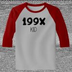 Raglan 3/4 Roundneck Shirt (Gray Body) Thumbnail