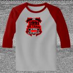 Raglan 3/4 Roundneck Shirt (Gray Body) Thumbnail