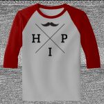 Raglan 3/4 Roundneck Shirt (Gray Body) Thumbnail