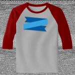 Raglan 3/4 Roundneck Shirt (Gray Body) Thumbnail