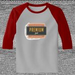 Raglan 3/4 Roundneck Shirt (Gray Body) Thumbnail