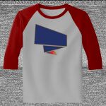 Raglan 3/4 Roundneck Shirt (Gray Body) Thumbnail