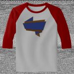 Raglan 3/4 Roundneck Shirt (Gray Body) Thumbnail