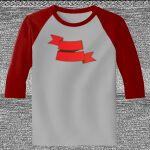 Raglan 3/4 Roundneck Shirt (Gray Body) Thumbnail