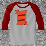 Raglan 3/4 Roundneck Shirt (Gray Body) Thumbnail