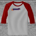 Raglan 3/4 Roundneck Shirt (Gray Body) Thumbnail