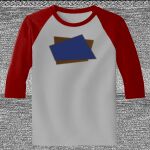 Raglan 3/4 Roundneck Shirt (Gray Body) Thumbnail